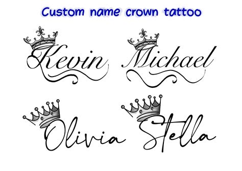 crown and name tattoo designs|feminine crown tattoos.